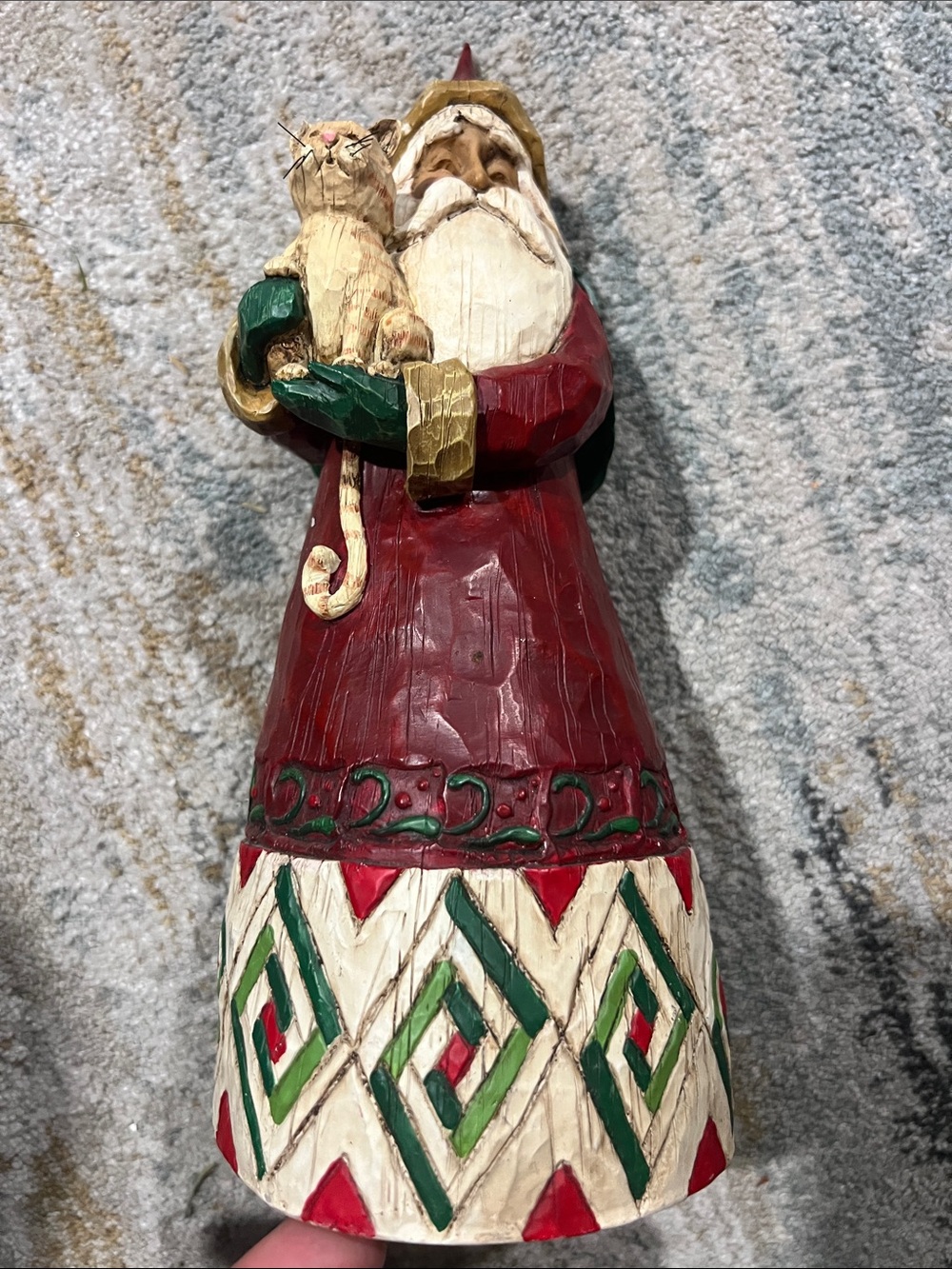 Heartwood Creek by Jim Shore B105167 Santa With Cat 2002 Figurine 10"Tall